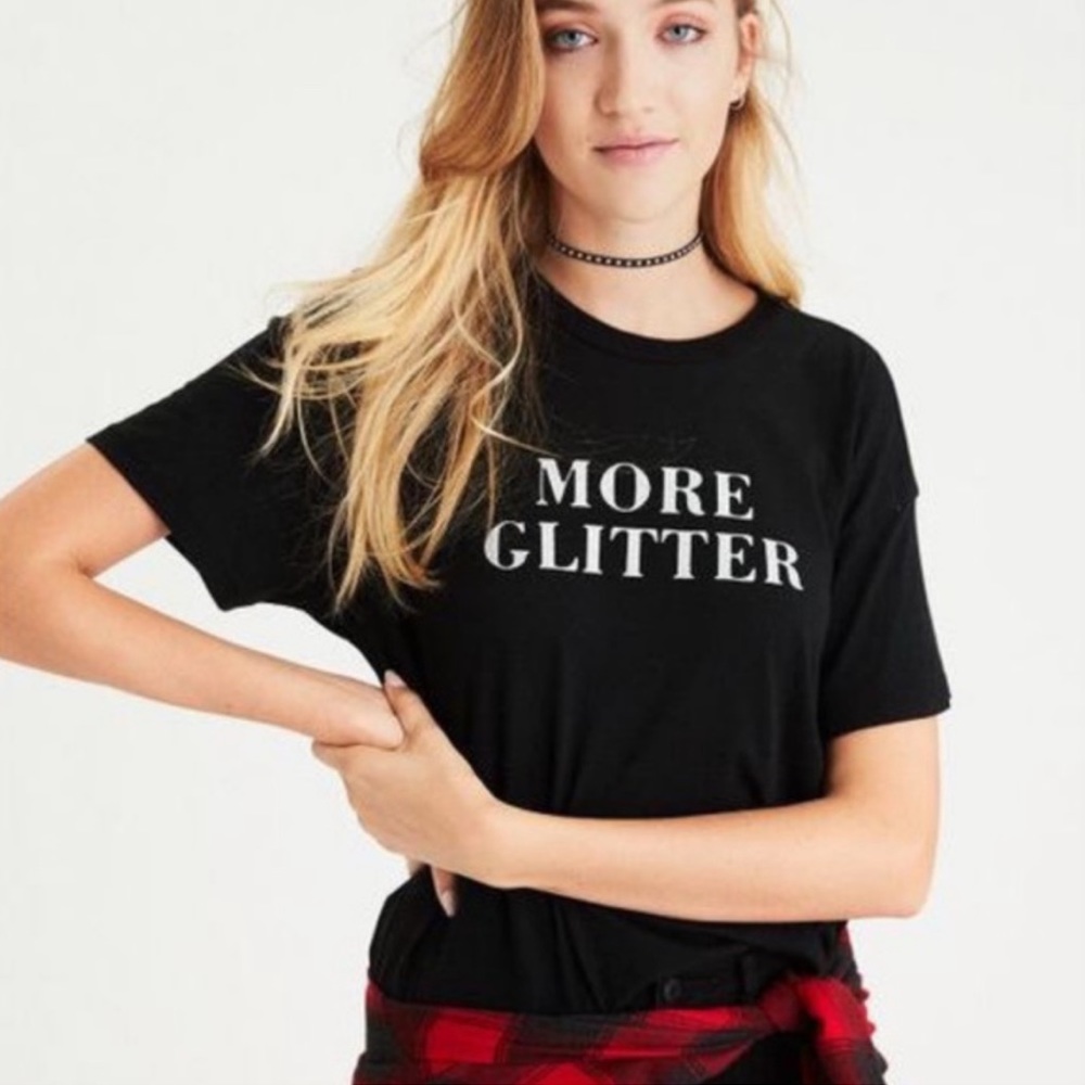 AEO More Glitter Boxy Tee